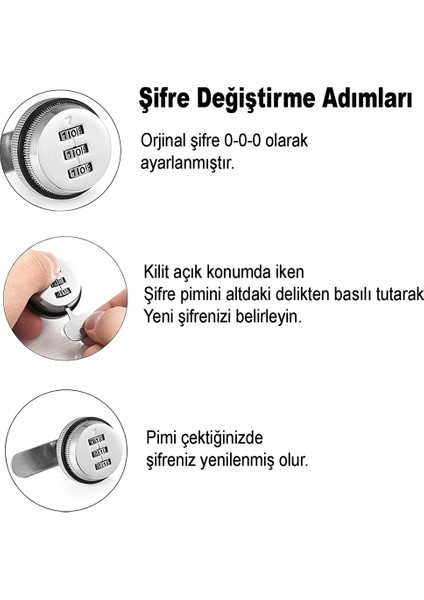 Alet Çantam Aletçantam Şifreli Dolap Çekmece Kilidi - Kapak Kalınlığı Maksimum 15MM