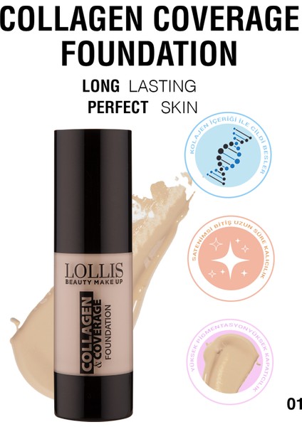 Collagen Coverage Fondöten 00 Porcelain Çok Açık Ton