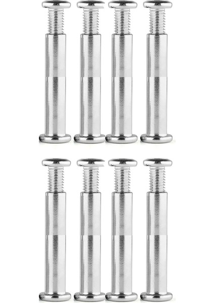 8 Adet Paten Teker Bağlantı Parçaları Aks Erkek ve Dişi Vidalar 6 mm x 9 cm Paten Yedek Parçası Vida