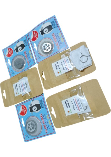 Safir Musluk Bezi ve Yıldız Demlik Süzgeci Üçlü Set Kampanya 3 Paket Beşli Musluk Bezi ve 3 Paket Demlik Süzgeci