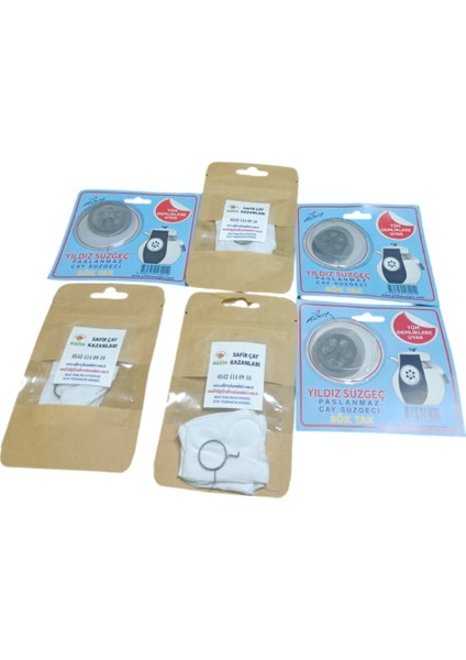 Safir Musluk Bezi ve Yıldız Demlik Süzgeci Üçlü Set Kampanya 3 Paket Beşli Musluk Bezi ve 3 Paket Demlik Süzgeci indirimleri