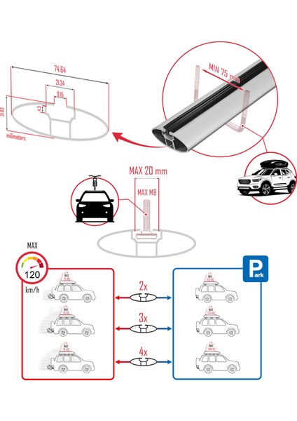 Toyota Auris Tourıng Sports (E180) 2012 2013 2014 2015 2016 2017 2018 Yük Taşıma Ara Atkı Cıtası