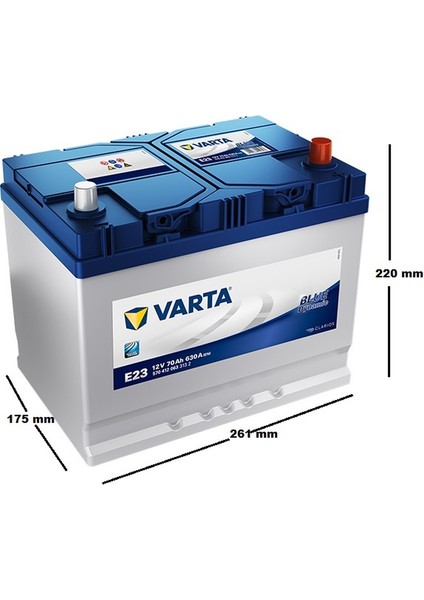 Blue Dynamic E23 12 V 70 Ah 630 A(En) Akü