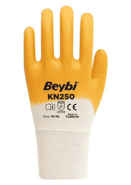 Kn 250 Pamuk Astarlı Nitril Eldiven (1 Paket:12 Çift)