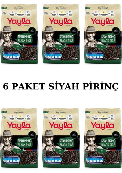 Gurme Siyah Pirinç 500 gr 6 Adet