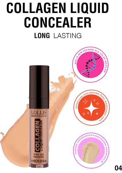 Collagen Concealler Hata Örtücü Koyu Ton Ten Rengi 004