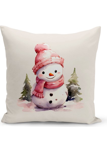 Yılbaşı Serisi Çift Tarafı Dijital Baskılı 4'lü Kırlent Kılıfı Seti (Christmas Noel Cushion Cover)