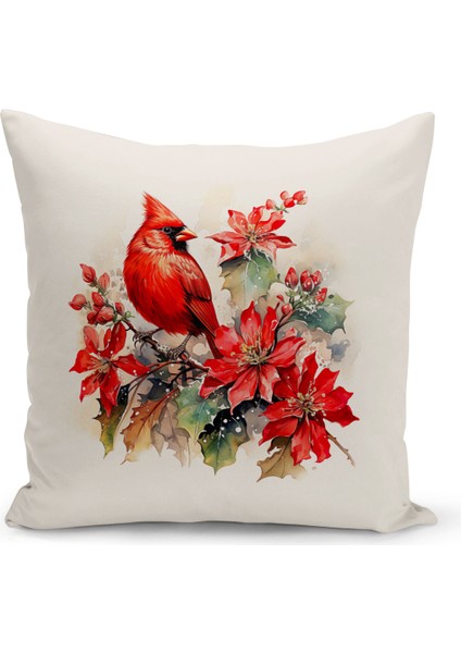 Yılbaşı Serisi Çift Tarafı Dijital Baskılı 4'lü Kırlent Kılıfı Seti (Christmas Noel Cushion Cover)