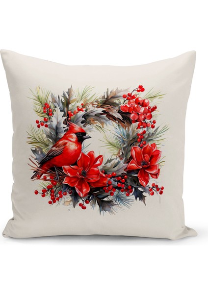 Yılbaşı Serisi Çift Tarafı Dijital Baskılı 4'lü Kırlent Kılıfı Seti (Christmas Noel Cushion Cover)