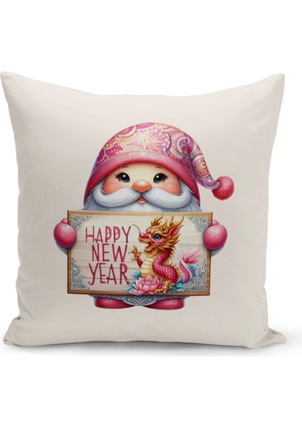 Yılbaşı Serisi Çift Tarafı Dijital Baskılı 4'lü Kırlent Kılıfı Seti (Christmas Noel Cushion Cover)