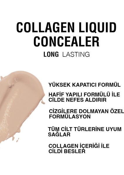 Collagen Concealler Hata Örtücü Açık Ton Ten Rengi 02
