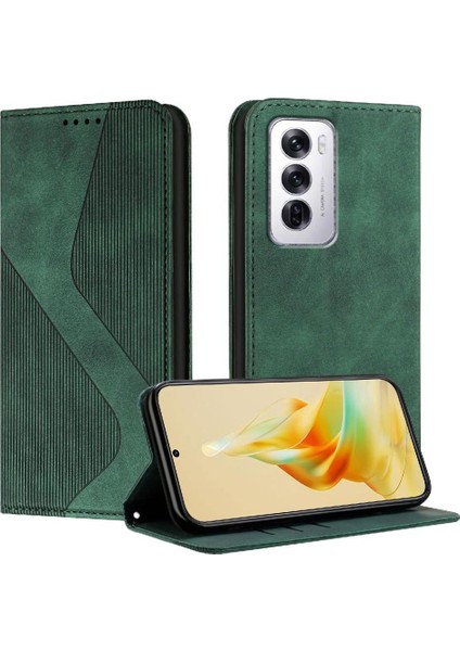Oppo Oppo 12 5g Için Kılıf Manyetik Pu Deri Kart Yuvaları Tutucu Folio Kapak (Yurt Dışından)