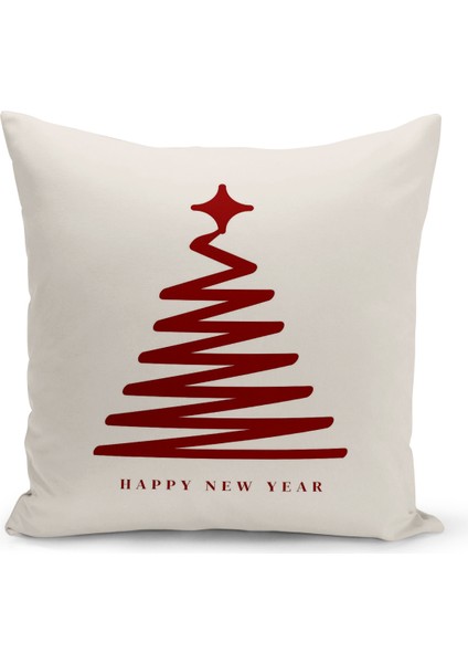 Yılbaşı Serisi Çift Tarafı Dijital Baskılı 4'lü Kırlent Kılıfı Seti (Christmas Noel Cushion Cover)