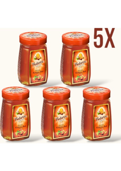 Doğal Kestane Balı 460 gr 5 Adet