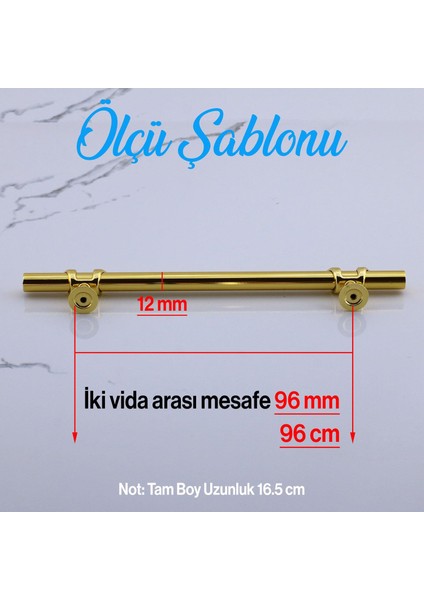 Maça Gold Metal Kulp 96 Mm-9.6 cm Mobilya Çekmece Mutfak Dolabı Kulbu Altın