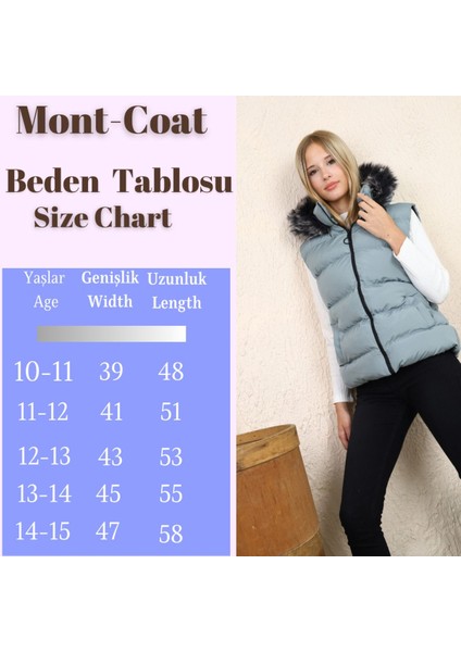 Kız Çocuk Spor Kürklü Pamuklu Yelek -Ylk-0007 modelleri