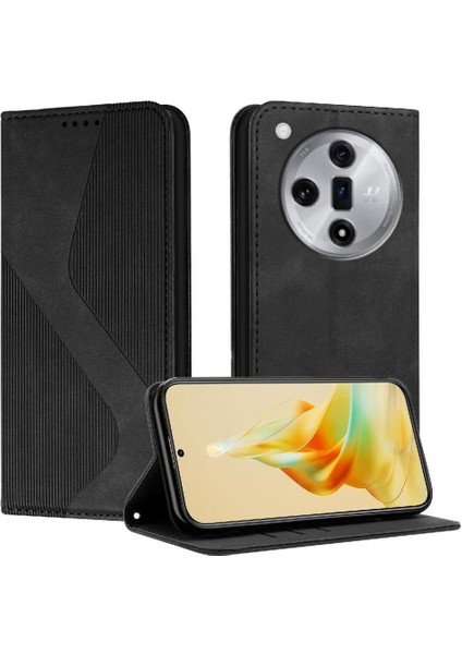 Oppo Bulmak Için Kılıf X7 Folio Kapak Pu Deri Manyetik Cüzdan Kickstand Kart (Yurt Dışından)