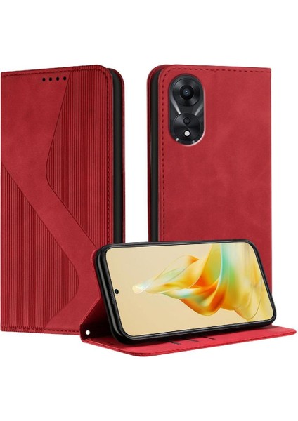 Oppo A78 4g Kart Yuvaları Için Kılıf Tutucu Pu Deri Folio Kapak Manyetik (Yurt Dışından)