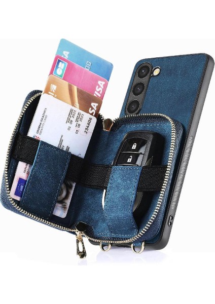 Samsung Galaxy S23 Ayarlanabilir Kordon 7 Kart Yuvaları Premium Standı (Yurt Dışından) fiyatları