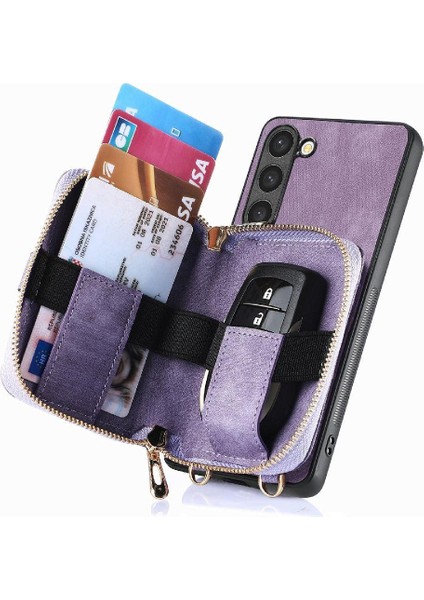 Samsung Galaxy S23 Ayarlanabilir Kordon 7 Kart Yuvaları Premium Standı (Yurt Dışından) modelleri