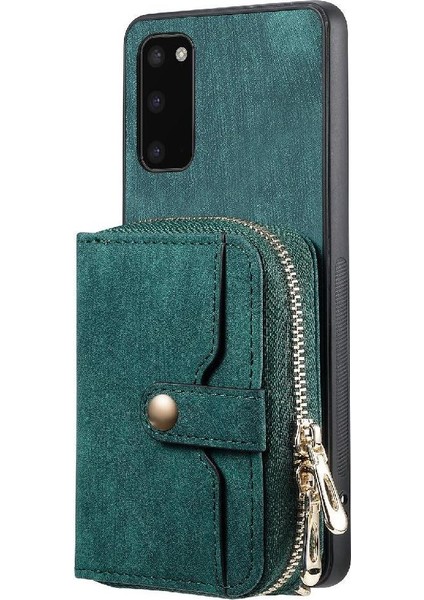 Samsung Galaxy S20 Için Kılıf Standı Fermuar Kapatma 7 Kart Yuvaları Ayarlanabilir (Yurt Dışından) indirimleri
