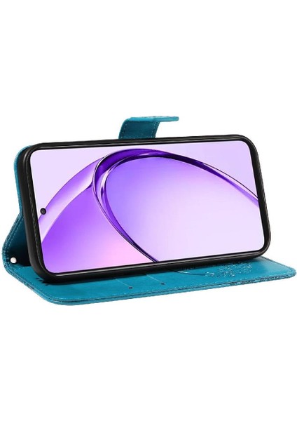 Oppo A3 Pro 5g Için Flip Case Ayrılabilir El Kayışı ile Kabartmalı Kelebek (Yurt Dışından)