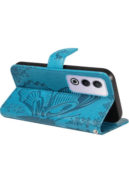 Oppo A3 Pro 5g Için Flip Case Ayrılabilir El Kayışı ile Kabartmalı Kelebek (Yurt Dışından)