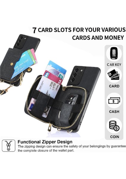 Samsung Galaxy S21 Ayarlanabilir Kordon Premium Deri 7 Kart (Yurt Dışından) fırsatları