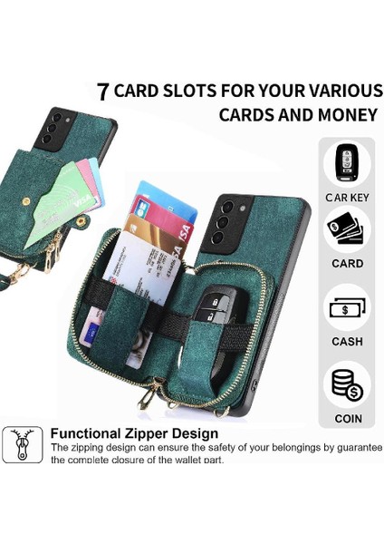 Samsung Galaxy S21 Ayarlanabilir Kordon Premium Deri 7 Kart (Yurt Dışından) modelleri