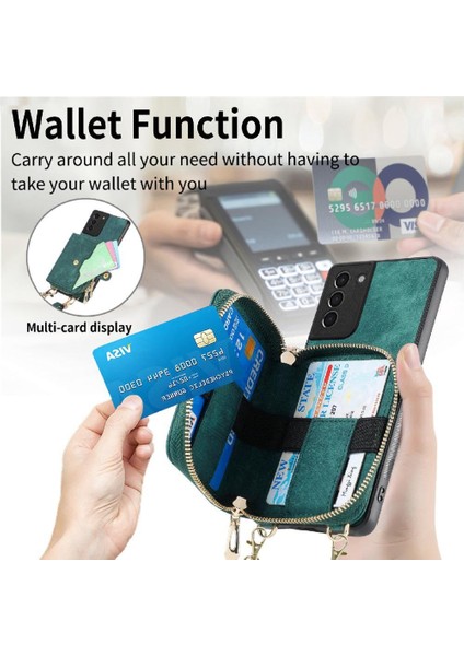 Samsung Galaxy S21 Ayarlanabilir Kordon Premium Deri 7 Kart (Yurt Dışından) indirimleri