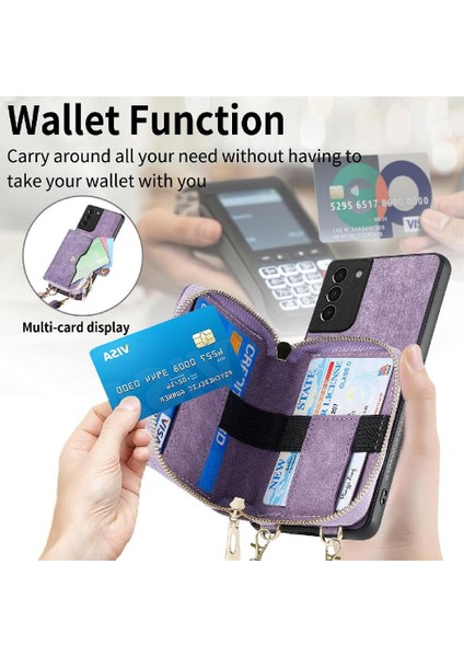 Samsung Galaxy S21 Ayarlanabilir Kordon Premium Deri 7 Kart (Yurt Dışından) fırsatları