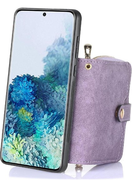 Samsung Galaxy S20 Için Kılıf Standı Fermuar Kapatma 7 Kart Yuvaları Ayarlanabilir (Yurt Dışından) indirimleri