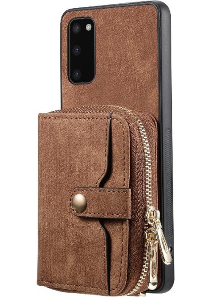 Samsung Galaxy S20 Için Kılıf Standı Fermuar Kapatma 7 Kart Yuvaları Ayarlanabilir (Yurt Dışından) fırsatları
