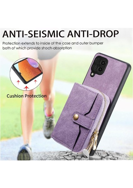 Samsung Galaxy A12 5g Fermuar Kapatma Standı Premium Deri 7 Kart (Yurt Dışından) fiyatları