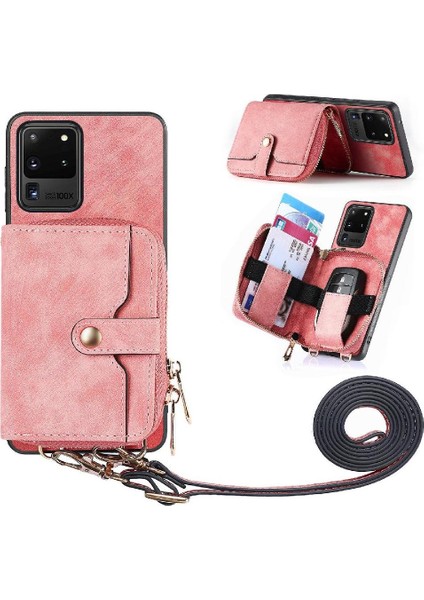 Samsung Galaxy S20 Ultra Fermuar Kapatma Standı 7 Kart Yuvaları Için Kılıf (Yurt Dışından)