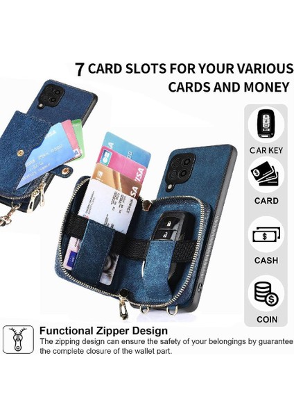 Samsung Galaxy A12 5g Fermuar Kapatma Standı Premium Deri 7 Kart (Yurt Dışından) indirimleri