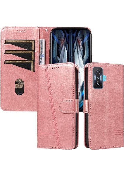 Xiaomi Poco F4 Gt Cüzdan Telefon Kılıfı Için Filp Durumda Pu ile Ayrılabilir Siyah (Yurt Dışından)
