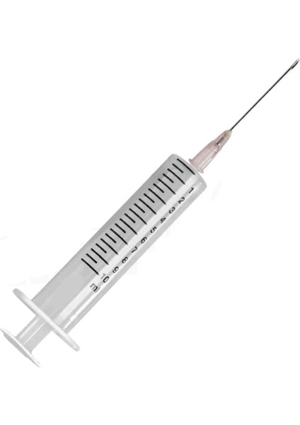 10 ml 2 Parça Pembe Uzun İğneli Enjektör 18G x 38 mm (10 Adet)