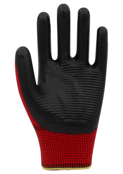 Pn5 Zebra Polyester Örme Nitril Eldiven (1 Paket: 12 Çift)