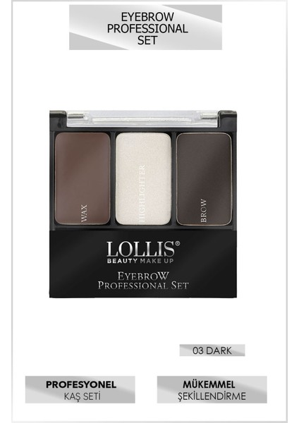Eyebrow Professional Set 03 / 3'lü Profesyonel Kaş Farı Paleti 03