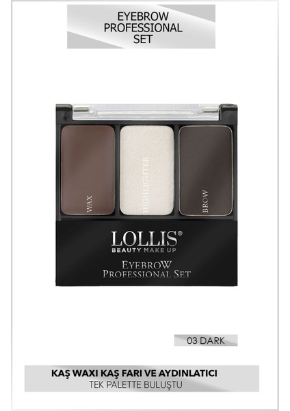 Eyebrow Professional Set 03 / 3'lü Profesyonel Kaş Farı Paleti 03 fiyatları