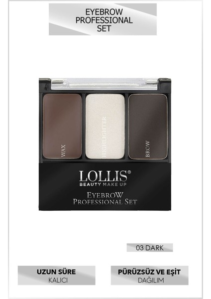 Eyebrow Professional Set 03 / 3'lü Profesyonel Kaş Farı Paleti 03 modelleri