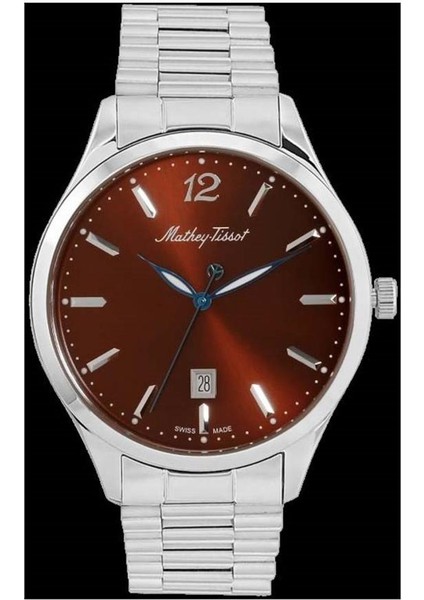 H411MAM Swiss Made Çizilmez Safir Cam Metalik Erkek Kol Saati