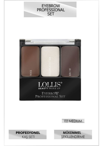 Eyebrow Professional Set 02 / 3'lü Profesyonel Kaş Seti 02