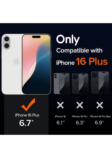 Apple iPhone16 Plus Şeffaf Silikon Kılıf & 2 Adet Temperli Cam Ekran Koruyucu Seti