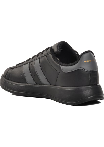 B-573 Siyah Unisex Bağcıklı Sneaker