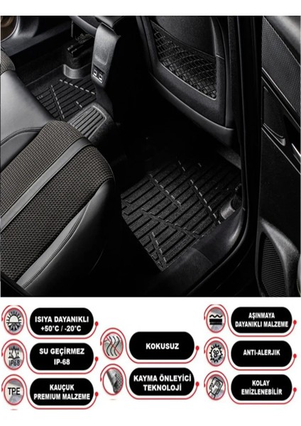 Ds 4 2023 Model 3D Bagaj Havuzu+3d Araca Özel Paspas Takımı Birebir Uyumlu
