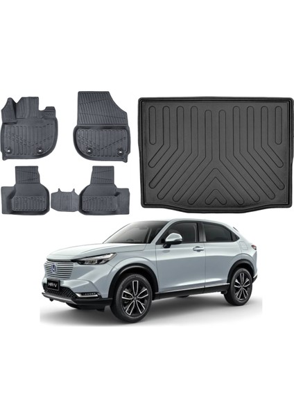 Honda Hr-V 2022 Model 3D Bagaj Havuzu+3d Araca Özel Paspas Takımı Birebir Uyumlu