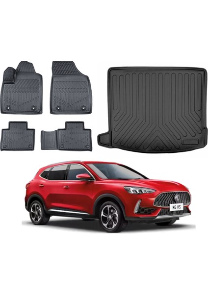 Mg Hs Benzinli 2023 Model 3D Bagaj Havuzu+3d Araca Özel Paspas Takımı Luxury Serisi