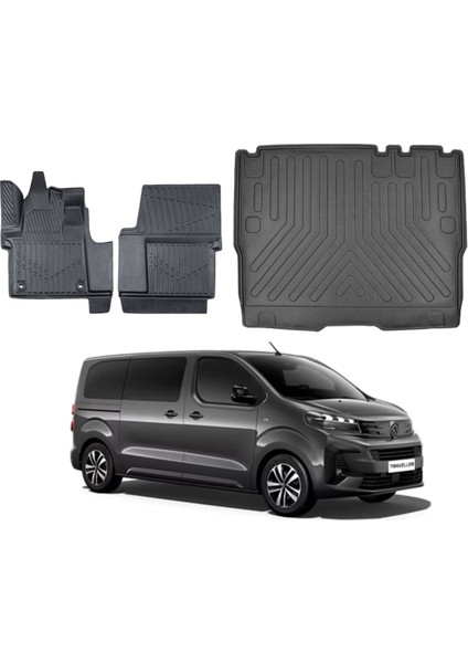 Peugeot Expert Traveller 8+1 2023 Model Bagaj Havuzu+3d Araca Özel Paspas Takımı Luxury Serisi